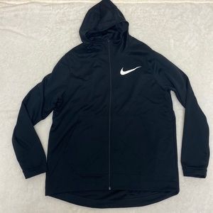 Nike “In the Lab” basketball Dri-fit black hooded jacket. EUC.  Size XL